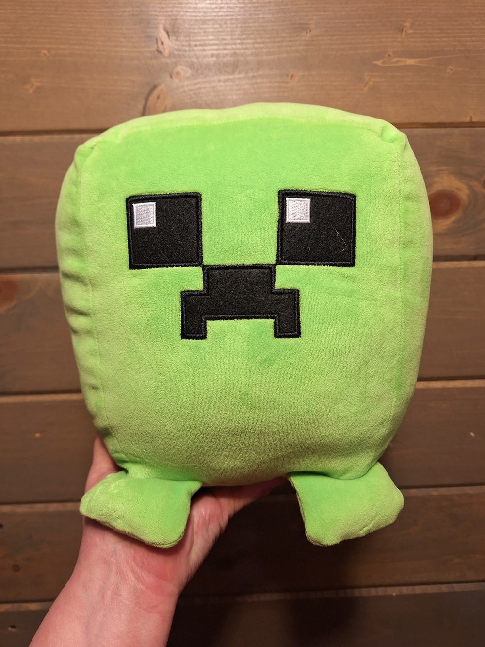 Plush Green Creeper Square Plush Toy - Kids Accessories
